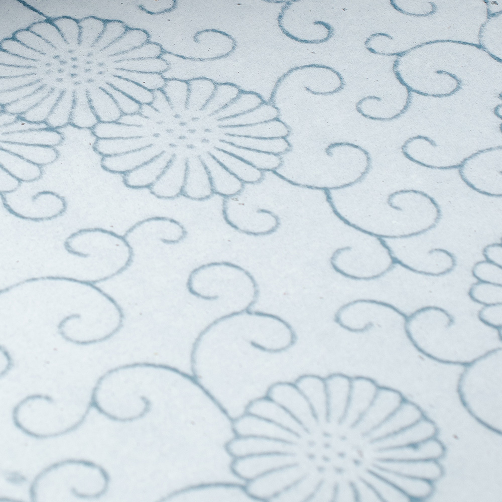 敷瓦　青楽　菊唐草文　和楽 楽天市場】【11月1日限定 ポイント10倍】92cm幅 源右衛門窯 菊